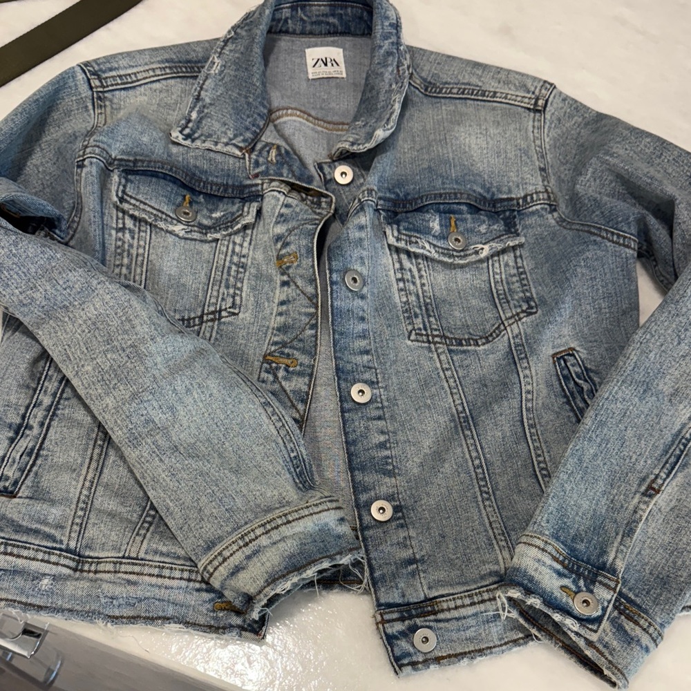 Zara Women's Blue Jean Jacket
